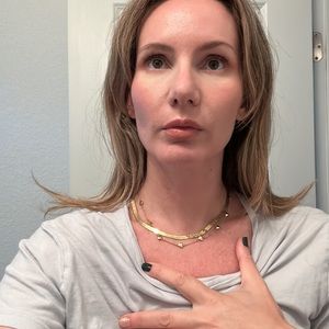 Gold filled necklace I love you